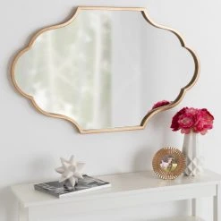 Uniek Rowla Framed Wall Mirror, Gold 10 Uniek Rowla Framed Wall Mirror, Gold -Laural Home Shop e8c1fe200fb40fd8 4989 w800 h800 b0 p0