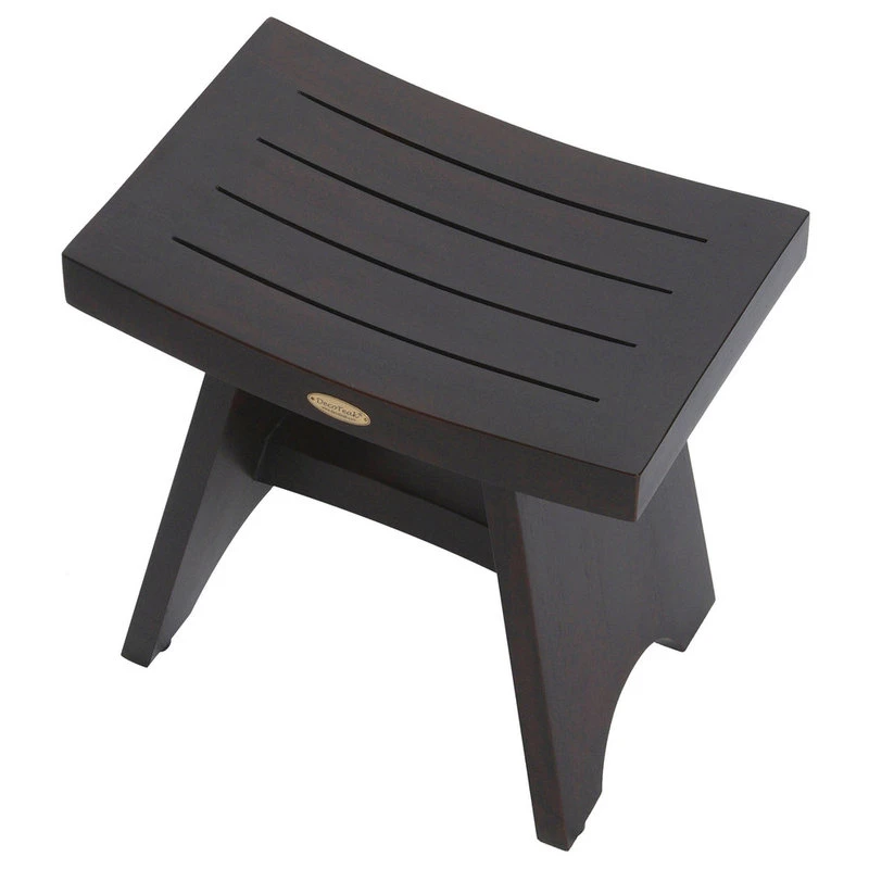 DecoTeak 18" Serenity Teak Eastern Style Shower Bench, Without Shelf 5 DecoTeak 18" Serenity Teak Eastern Style Shower Bench, Without Shelf - Image 3