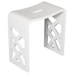 Alfi Trade Inc Alfi Brand Designer White Matte Solid Surface Resin Bathroom/Shower Stool -Laural Home Shop e8f15c59017b2cd8 6570 w800 h800 b1 p0