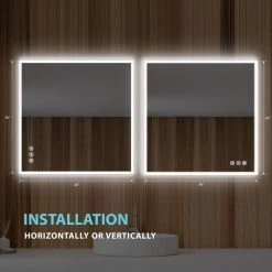Blossom Kitchen & Bath Supply Fogless, Dimmable, Color Temperature Adjustable LED Mirror, 36x36 19 Blossom Kitchen & Bath Supply Fogless, Dimmable, Color Temperature Adjustable LED Mirror, 36x36 -Laural Home Shop e9d1a12e01203303 9878 w800 h800 b0 p0