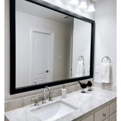 FrameMyMirror Meade Framed Wall Mirror, Black, 28"x48" 25 FrameMyMirror Meade Framed Wall Mirror, Black, 28"x48" -Laural Home Shop ea11f88403bf4623 9967 w800 h800 b0 p0