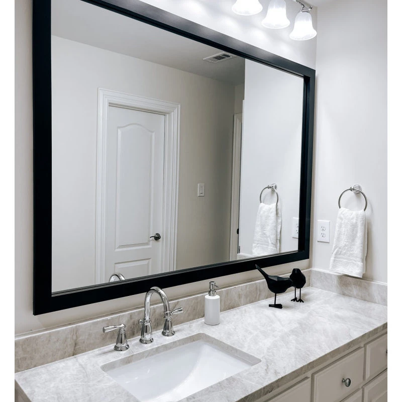 FrameMyMirror Meade Framed Wall Mirror, Black, 28"x48" 10 FrameMyMirror Meade Framed Wall Mirror, Black, 28"x48" - Image 8