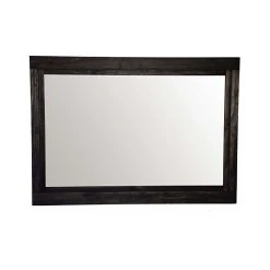 Renewed Decor And Storage Farmhouse Style Vanity Mirror, Ebony, 36"w X 30"h