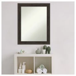 Amanti Art Shipwreck Greywash Narrow Non-Beveled Bathroom Wall Mirror - 22 X 28 In. 18 Amanti Art Shipwreck Greywash Narrow Non-Beveled Bathroom Wall Mirror - 22 X 28 In. -Laural Home Shop eb118fe302bdde09 6171 w800 h800 b1 p0