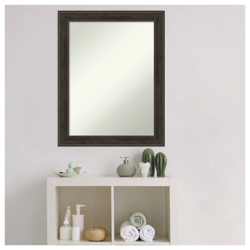 Amanti Art Shipwreck Greywash Narrow Non-Beveled Bathroom Wall Mirror - 22 X 28 In. 10 Amanti Art Shipwreck Greywash Narrow Non-Beveled Bathroom Wall Mirror - 22 X 28 In. - Image 8