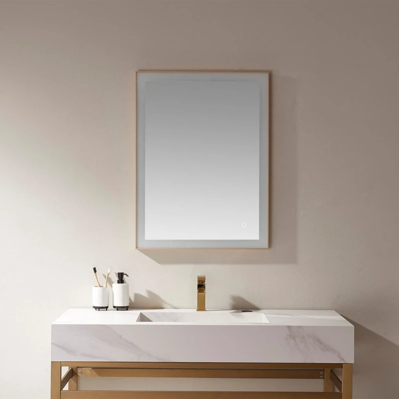 Vinnova 24'' Rectangle LED Lighted Accent Bathroom/Vanity Wall Mirror 4 Vinnova 24'' Rectangle LED Lighted Accent Bathroom/Vanity Wall Mirror - Image 2