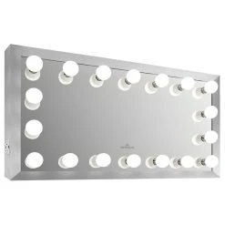 Impressions Vanity Company Starlight Wide Vanity Mirror, Silver