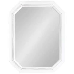 Uniek Palmer Wood Octagon Wall Mirror, White 8 Uniek Palmer Wood Octagon Wall Mirror, White -Laural Home Shop ebd19be40fb40ea4 5174 w800 h800 b1 p0