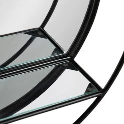 Uniek Kei Modern Round Accent Mirror With Shelf, Black 19 Diameter 11 Uniek Kei Modern Round Accent Mirror With Shelf, Black 19 Diameter -Laural Home Shop ebf11afb0d5fec4f 4981 w800 h800 b0 p0