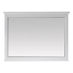 Vinnova Lorna 48" Rectangular Bathroom/Vanity Framed Wall Mirror, White