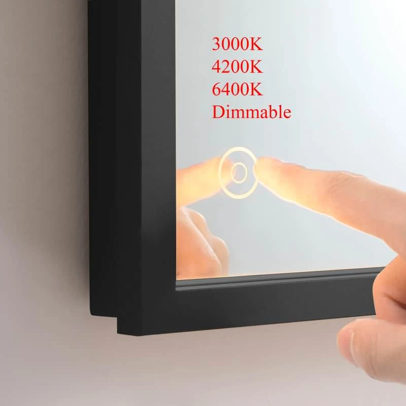 Elegant Furniture & Lighting Modern Black Led Mirror 14 Elegant Furniture & Lighting Modern Black Led Mirror - Image 12