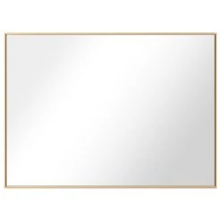 LEDEL Rectangle Framed Bathroom Vanity Mirror Accent Wall Mirror, Gold, 30"wx24"h