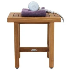 AquaTeak Patented 18" Spa Lotus Teak Shower Bench -Laural Home Shop ec2168870d93ba16 0232 w800 h800 b1 p0