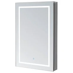 AQUADOM Royale Plus LED Medicine Cabinet Matte Black Right Hinge 24"x30"x5"