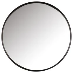 Mirrorize Canada 34" DIA Large Round Wall Mirror Black Metal Frame Bathroom Vanity Bedroom Decor