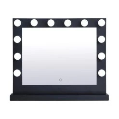 Elegant Furniture & Lighting Elegant MRE33226BK Brenda 32"By 26"Plug, Led 5000K Mirror, Black