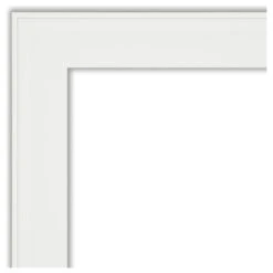 Amanti Art Vanity White Narrow Beveled Bathroom Wall Mirror - 31.5 X 25.5 In. -Laural Home Shop ed519c1a0d1d1c19 9035 w800 h800 b1 p0