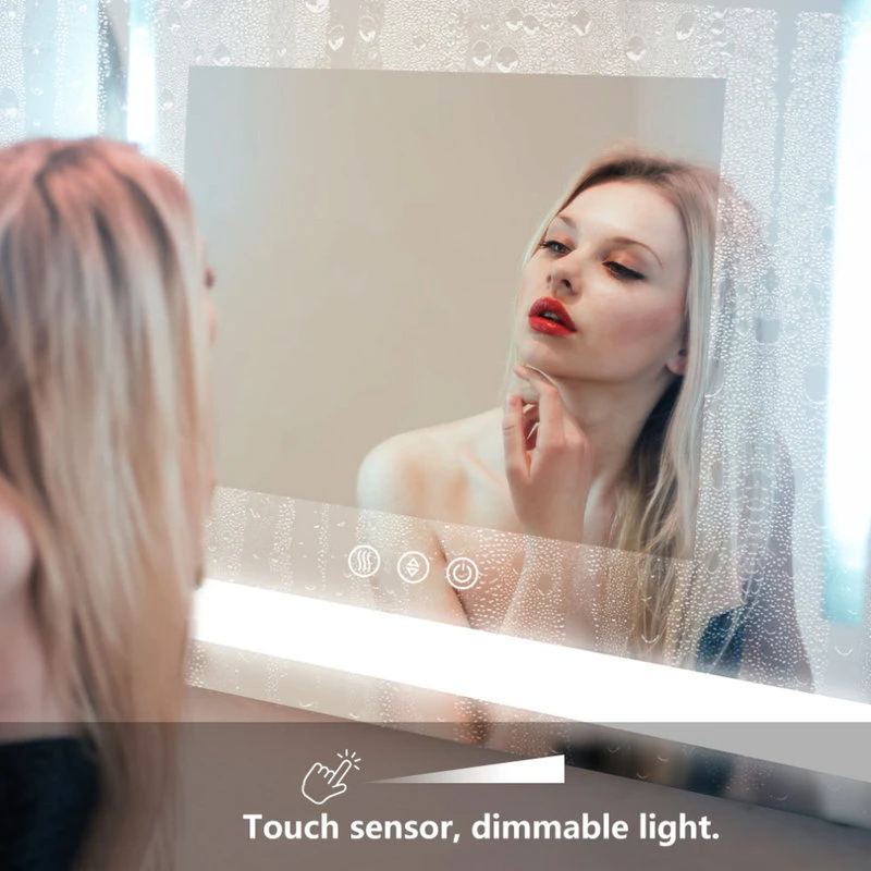 Kiva Rhyme LED Backlit Mirror With Anti-Fog Function, 28"x36"-3 Button 8 Kiva Rhyme LED Backlit Mirror With Anti-Fog Function, 28"x36"-3 Button - Image 6