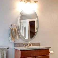 Head West, Inc. Head West Brushed Nickel Stainless Steel Oval Beveled Vanity Mirror - 23x29 12 Head West, Inc. Head West Brushed Nickel Stainless Steel Oval Beveled Vanity Mirror - 23x29 -Laural Home Shop edc10f940fb82e32 0621 w800 h800 b0 p0