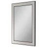 Hitchcock Butterfield Silhana Brushed Silver And Black Mirror, 17.5"x35.5"
