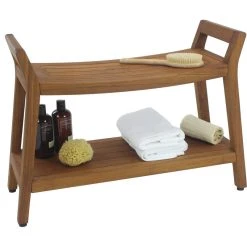AquaTeak Patented Asia® Ascend Estate Teak Shower Bench With Shelf -Laural Home Shop ee1155a30ccc6167 0761 w800 h800 b1 p0