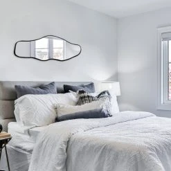 Mirrorize Canada Black Long Asymmetrical/Irregular Wall Mirror, 12"x32" -Laural Home Shop ee41854603d565f7 3172 w800 h800 b0 p0