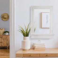 Elegant Home Fashions Wooden Bathroom Wall Mirror W/ Storage Shelf -Laural Home Shop eeb1fbbf0125ec4b 0126 w800 h800 b0 p0