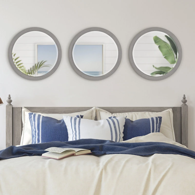 Uniek Hogan Round Framed Wall Mirror, Gray 18 Diameter 9 Uniek Hogan Round Framed Wall Mirror, Gray 18 Diameter - Image 7