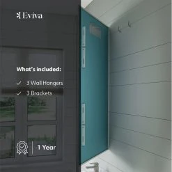 Eviva LLC Eviva Sax Polished Chrome Wall Mirror, 48" -Laural Home Shop eec1a0c4028cca45 4529 w800 h800 b0 p0