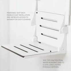 Seachrome Corporation Seachrome Comfort Shower Seat, White Seat With White Frame -Laural Home Shop eee1542e011fd4f6 2205 w800 h800 b0 p0