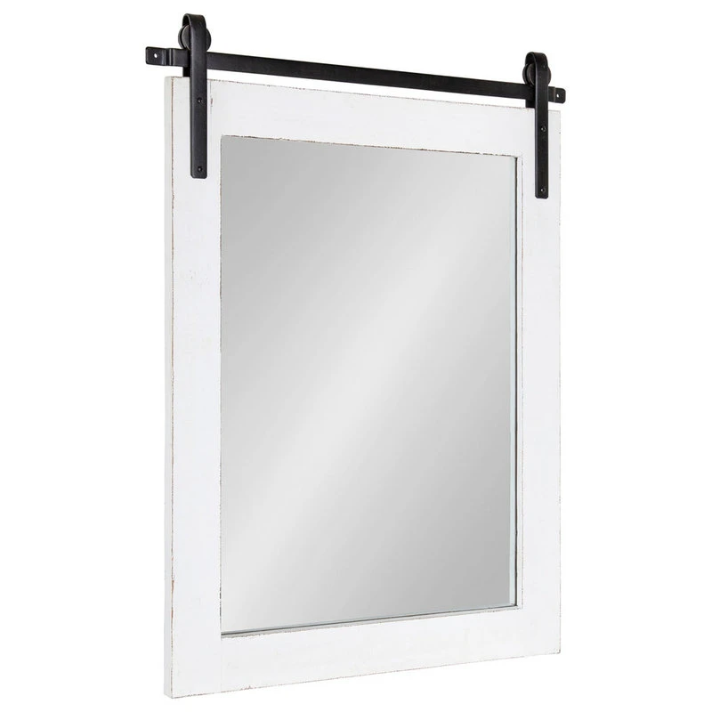 Uniek Cates Rustic Wall Mirror, White 22x.75x30 4 Uniek Cates Rustic Wall Mirror, White 22x.75x30 - Image 2
