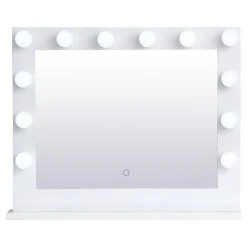 Elegant Furniture & Lighting Elegant Decor Brenda 26" X 32" Plug In LED Vanity Mirror In White