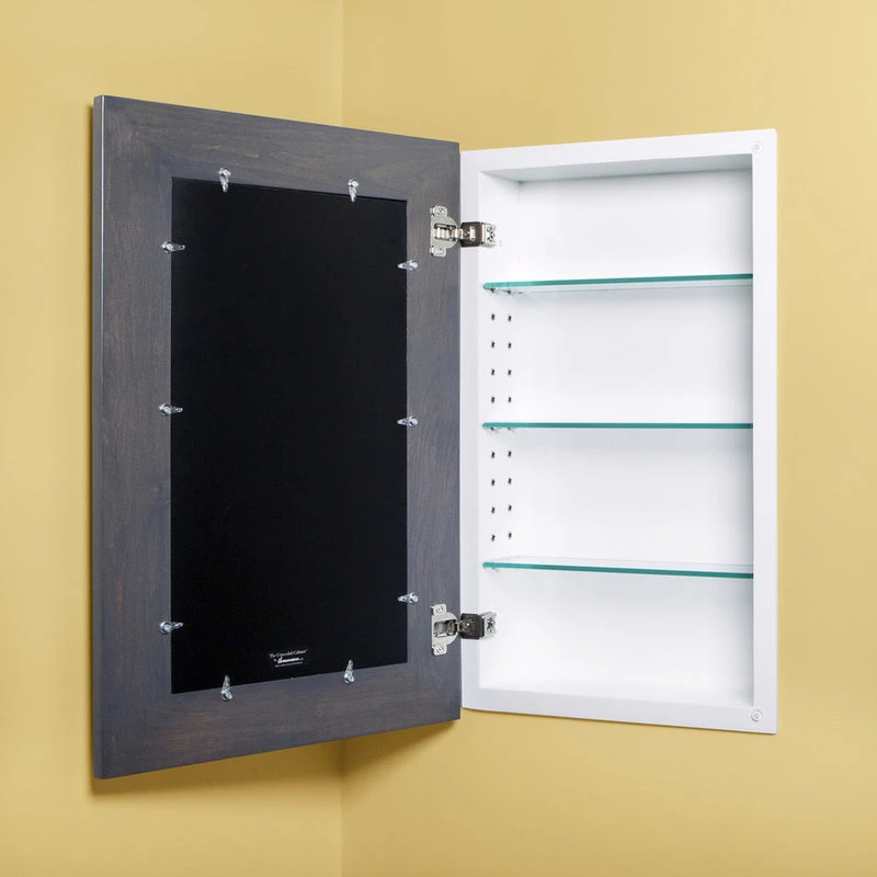 Fox Hollow Furnishings Concealed Picture Frame Medicine Cabinet, Gray, 14"x24" 6 Fox Hollow Furnishings Concealed Picture Frame Medicine Cabinet, Gray, 14"x24" - Image 4