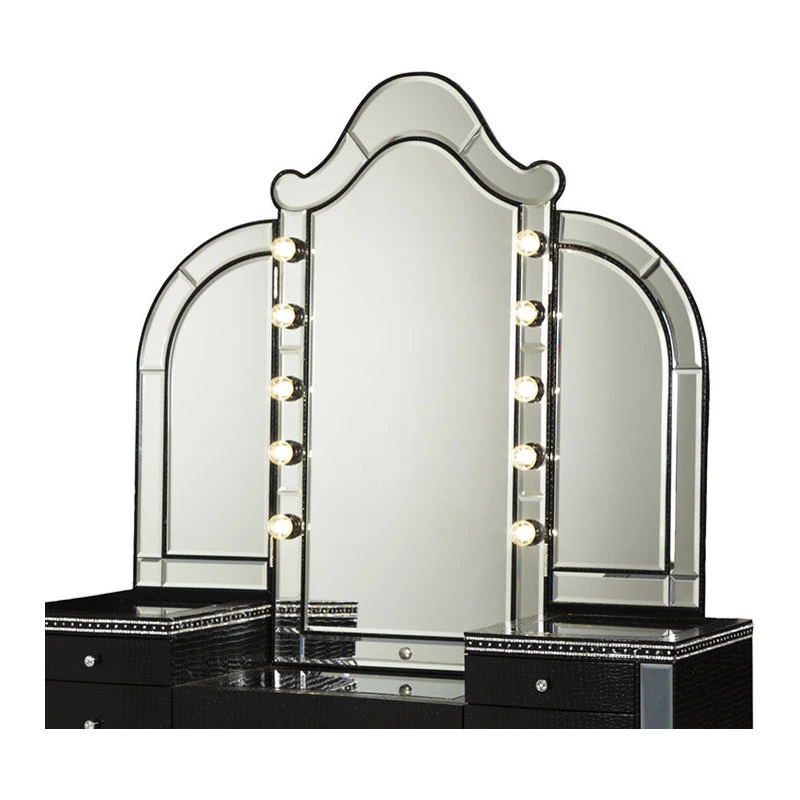 Michael Amini AICO Hollywood Swank Vanity Mirror, Black Iguana 03068RN-81 4 Michael Amini AICO Hollywood Swank Vanity Mirror, Black Iguana 03068RN-81 - Image 2
