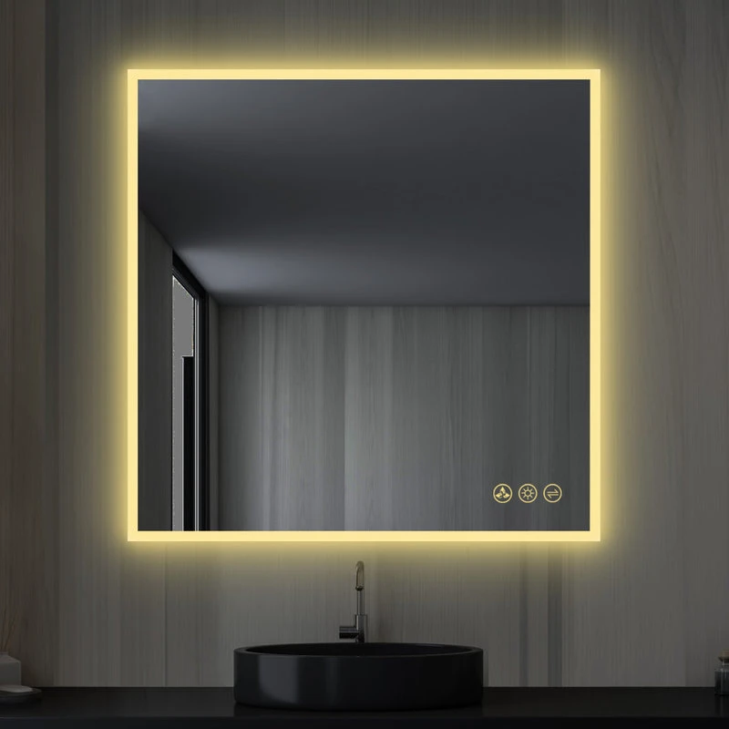 Blossom Kitchen & Bath Supply Fogless, Dimmable, Color Temperature Adjustable LED Mirror, 36x36 4 Blossom Kitchen & Bath Supply Fogless, Dimmable, Color Temperature Adjustable LED Mirror, 36x36 - Image 2