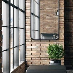 Uniek Yitro Framed Wall Mirror, Black 20x35 10 Uniek Yitro Framed Wall Mirror, Black 20x35 -Laural Home Shop ef812f9f0016f392 7776 w800 h800 b0 p0