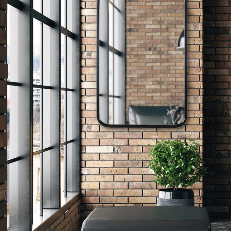 Uniek Yitro Framed Wall Mirror, Black 20x35 6 Uniek Yitro Framed Wall Mirror, Black 20x35 - Image 4