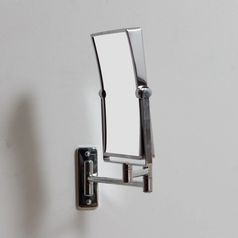 American Imaginations 16.36-in. Rectangle Stainless Steel Wall Mount Magnifying Mirror In Chrome Color 5 American Imaginations 16.36-in. Rectangle Stainless Steel Wall Mount Magnifying Mirror In Chrome Color - Image 3