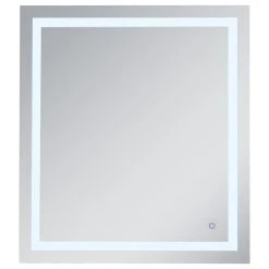 Elegant Furniture & Lighting Touch Sensor Hardwired LED Mirror, Color Changing Temp 3000K/4200K/6400K, 36"x40