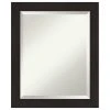 Amanti Art Furniture Espresso Narrow Beveled Bathroom Wall Mirror - 19.5 X 23.5 In. -Laural Home Shop f0a1d9c40d1d1b23 5259 w800 h800 b1 p0