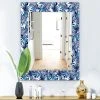 Designart Tropical Mood Blue 3 Bohemian And Eclectic Frameless Vanity Mirror, 24