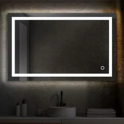 Blossom Kitchen & Bath Supply Fogless, Color Temperature Adjustable LED Mirror, 48"x30"