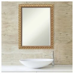 Amanti Art Florentine Gold Petite Bevel Wood Bathroom Wall Mirror 21.5 X 27.5 In. 15 Amanti Art Florentine Gold Petite Bevel Wood Bathroom Wall Mirror 21.5 X 27.5 In. -Laural Home Shop f0e1440503b790c3 7783 w800 h800 b1 p0