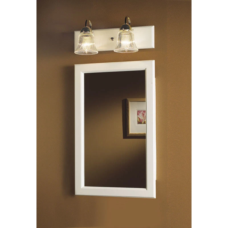 Rangaire Prairie 17 3/8"x27 3/8" Recess Mount White Medicine Cabinet 2 Shelves 4 Rangaire Prairie 17 3/8"x27 3/8" Recess Mount White Medicine Cabinet 2 Shelves - Image 2