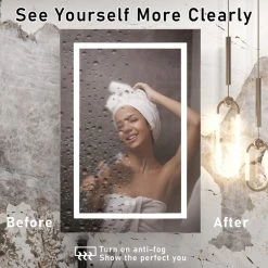 Modland Recessed Or Surface Mount Frameless Medicine Cabinet W/ LED Light & 2 Mirrors, Left Door -Laural Home Shop f0f193ec0319686a 4111 w800 h800 b0 p0