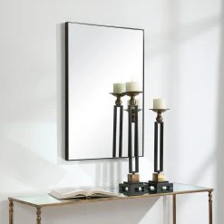 FIND Thin Frame Minimalist Mirror, Black 9 FIND Thin Frame Minimalist Mirror, Black -Laural Home Shop f141a2b30010bad4 0402 w800 h800 b0 p0