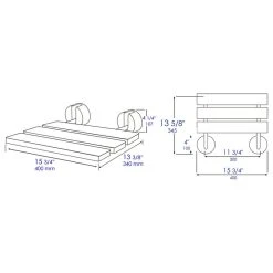 Alfi Trade Brushed Nickel 16" Folding Teak Wood Shower Seat Bench 14 Alfi Trade Brushed Nickel 16" Folding Teak Wood Shower Seat Bench -Laural Home Shop f171e9210c53401e 7989 w800 h800 b1 p0