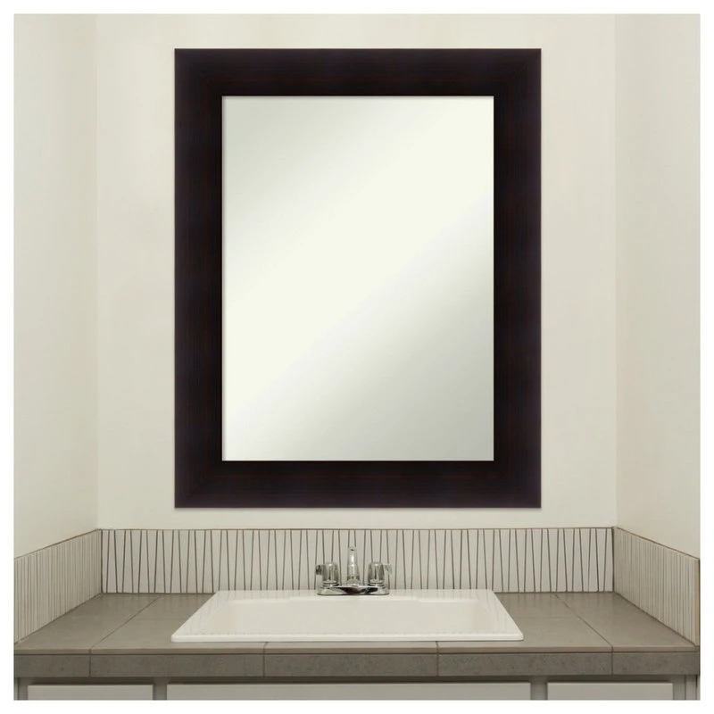 Amanti Art Portico Espresso Non-Beveled Wood Bathroom Wall Mirror - 23.5 X 29.5 In. 9 Amanti Art Portico Espresso Non-Beveled Wood Bathroom Wall Mirror - 23.5 X 29.5 In. - Image 7