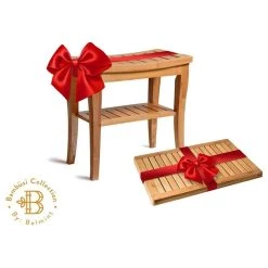 Belmint Bambusi Bamboo Shower Seat Bench With Bathroom Floor Mat 11 Belmint Bambusi Bamboo Shower Seat Bench With Bathroom Floor Mat -Laural Home Shop f22188fa0bc4637a 4425 w800 h800 b1 p0