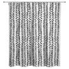 DDCG Modern Herringbone Shower Curtain, Black -Laural Home Shop f291fa740c1d005b 4410 w800 h800 b1 p0
